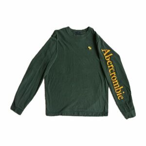 Vintage Abercrombie & Fitch Green Long Sleeve Shirt — Size Medium